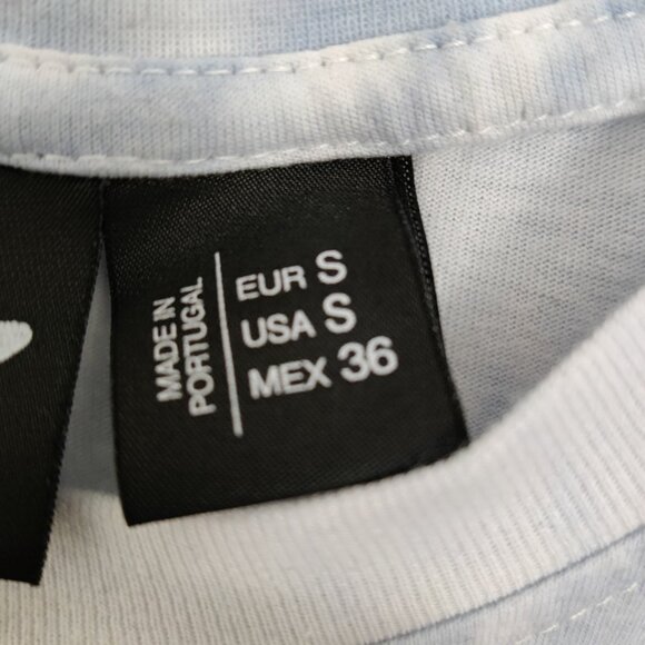 STWD Men's Tie Dye Tee Size S White Blue Cotton Blend Resortwear Summer Outdoor - Picture 4 of 8